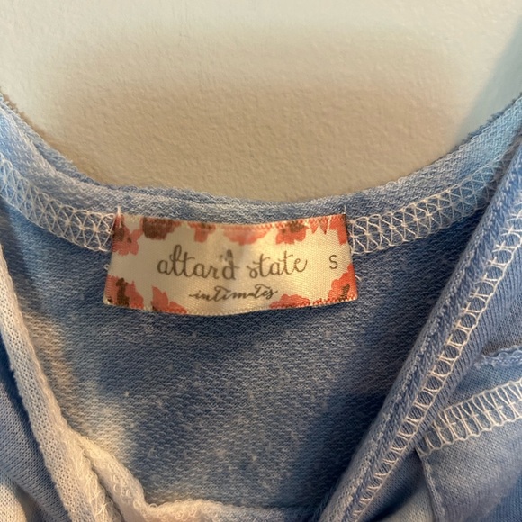 Altar'd State Blue and White Cloudy Tie-Dye Jumpsuit - Picture 4 of 4